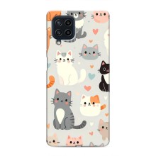 Чехол с рисунком кот на Samsung Galaxy M22 (Коллаж котов)