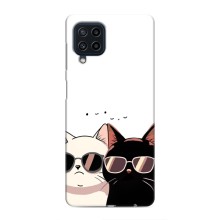 Чехол с рисунком кот на Samsung Galaxy M22 (Коты в очках)