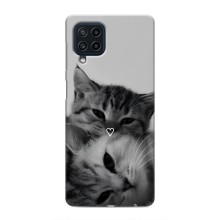 Чехол с рисунком кот на Samsung Galaxy M22 (Пара котов)