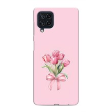 Чехол с розовым рисунком для Samsung Galaxy M22 (Букет цветов)
