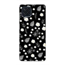 Чехлы с тематикой "ЦВЕТЫ" на Samsung Galaxy M22 (цветение на чорном)