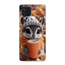 Печатный чехол «Зверята с кофе» для Samsung Galaxy M22