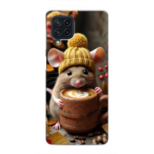 Печатный чехол «Зверята с кофе» для Samsung Galaxy M22 – Медведь с кофе