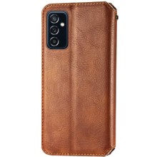 Кожаный чехол книжка GETMAN Cubic (PU) для Samsung Galaxy M23 5G / M13 4G – Коричневый