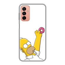 Чехол с Симпсонами для Samsung Galaxy M23 (5G) (VPrint) (Гомер с пончиком)