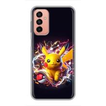 Чехол с Пикачу на Samsung Galaxy M23 (5G) (Пикачу с мячом)