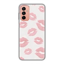 Чехол с розовым рисунком для Samsung Galaxy M23 (5G) (Розовые губы)