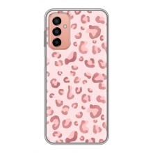 Чехол с розовым рисунком для Samsung Galaxy M23 (5G) (Розовый леопард)