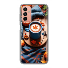 Чехол с уникальным дизайном «Осень с кофе» для Samsung Galaxy M23 (5G) – Кофе и тыквы