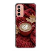 Чехол с уникальным дизайном «Осень с кофе» для Samsung Galaxy M23 (5G) – Кофе на пледе
