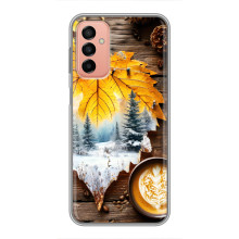 Чехол с уникальным дизайном «Осень с кофе» для Samsung Galaxy M23 (5G) – Осенне-зимнее кофе