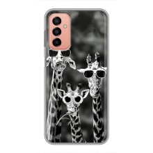 Силиконовый чехол с КАРТИНКАМИ лето для Samsung Galaxy M23 (5G) (AlphaPrint) (Жирафы в очках)