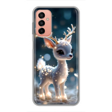 Яскравий чохол для Samsung Galaxy M23 (5G) з Зимові Оленята – Блискуче оленятко