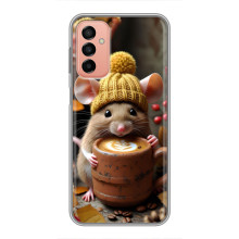 Друкований чохол 'Звірята з кавою' для Samsung Galaxy M23 (5G) – Мишка з кавою