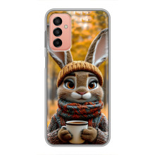 Друкований чохол 'Звірята з кавою' для Samsung Galaxy M23 (5G) – Зайчик з кавою