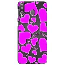 Чехлы для любимой на Самсунг М30 (VPrint) (Pink hearts)