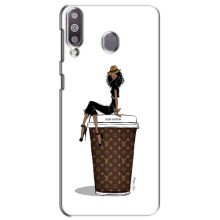 Чехлы Луи Витон для Samsung Galaxy M30 (M305) (AlphaPrint - LOUIS VUITTON) (кофе LOUIS VUITTON)