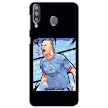 Чехлы с футболистом Ерлинг Холанд для Samsung Galaxy M30 (M305) (AlphaPrint) (гол Эрлинг Холланд)