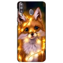 Чехлы с картинкой Лисички для Samsung Galaxy M30 (M305) (VPrint) (Лисичка в гирляндах)