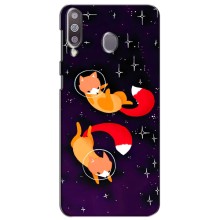 Чехлы с картинкой Лисички для Samsung Galaxy M30 (M305) (VPrint) (Лисички космонавты)