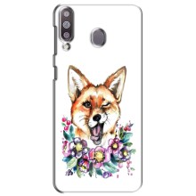 Чехлы с картинкой Лисички для Samsung Galaxy M30 (M305) (VPrint) (Веселая лисичка)
