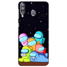 Чехол Амонг Ас для Samsung Galaxy M30 (M305) (AlphaPrint) (Скины в космосе)
