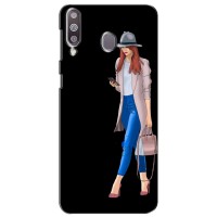 Чехол с картинкой Модные Девчонки Samsung Galaxy M30 (M305) (Девушка со смартфоном)