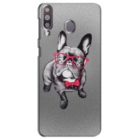 Чехол (ТПУ) Милые собачки для Samsung Galaxy M30 (M305) (Бульдог в очках)