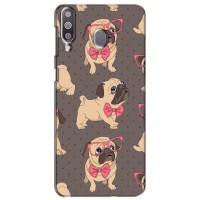 Чехол (ТПУ) Милые собачки для Samsung Galaxy M30 (M305) – Собачки Мопсики