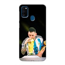 Чехлы для Samsung Galaxy M30s (M307) (Leo чемпион) (AlphaPrint) (Кубок Месси)