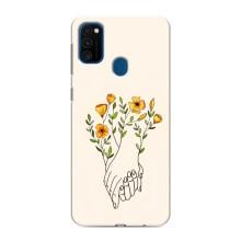 Чехлы для любимой на Самсунг М30с (VPrint) (Руки любви)