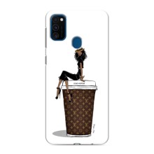 Чехлы Луи Витон для Samsung Galaxy M30s (M307) (AlphaPrint - LOUIS VUITTON) (кофе LOUIS VUITTON)