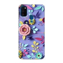 Чехлы с Цветами для Samsung Galaxy M30s (M307) (VPrint) (Цветочный дизайн)