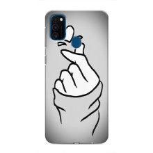 Чехол с принтом для Samsung Galaxy M30s (M307) (AlphaPrint - Знак сердечка) – Значок Love