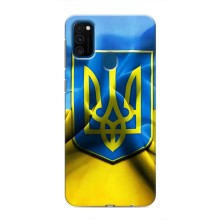 Чехол с картинкой (Патриотический ГЕРБ) на Samsung Galaxy M30s (M307) (Герб и Флаг Украины)