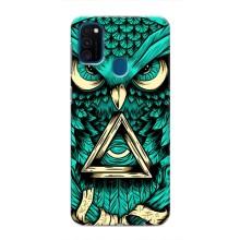Чехол с птицами на Samsung Galaxy M30s (M307) (VPrint) (Сова с глазом)