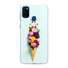 Чохли з тематикою "КВІТИ" на Samsung Galaxy M30s (M307) (Квітка-морозиво)