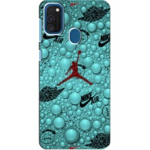 Силиконовый Чехол Nike Air Jordan на Самсунг Галакси М30с – Джордан Найк