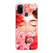 Чехлы (ART) Цветы на Samsung Galaxy M31 (VPrint) (Глаза в цветах)