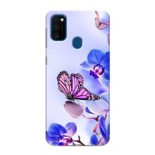 Чехлы с Цветами для Samsung Galaxy M31 (VPrint) (Бабочка на цветочке)