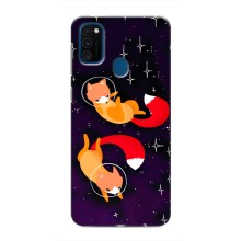 Чехлы с картинкой Лисички для Samsung Galaxy M31 (VPrint) (Лисички космонавты)