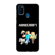 Чехол Майнкрафт на Samsung Galaxy M31 (AlphaPrint) Minecraft (герои Minecraft)