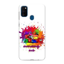 Чехол Амонг Ас для Samsung Galaxy M31 (AlphaPrint) (Яркий АмонгАс)