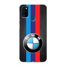 Чехол для Самсунг М31 - с принтом БМВ (AlphaPrint) (Лого BMW)