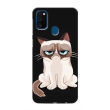 Чехол с принтом для Samsung Galaxy M31 (AlphaPrint) Модные коты (Грустный кот)