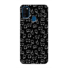Чехол с принтом для Samsung Galaxy M31 (AlphaPrint) Модные коты (Меленькие котики)
