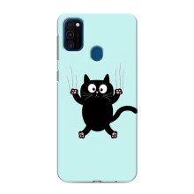 Чехол с принтом для Samsung Galaxy M31 (AlphaPrint) Модные коты (Падающий кот)