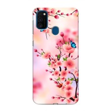 Чохол з картинкою Сакури на Samsung Galaxy M31 – Метелики на сакурі