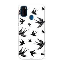 Чехол с птицами на Samsung Galaxy M31 (VPrint) (Ласточки)