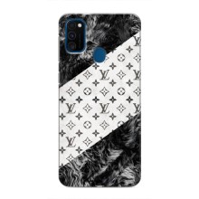 Чехол Стиль Louis Vuitton на Samsung Galaxy M31 (LV на белом)